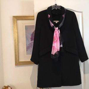 Larry Levine Black Coat w/removable Lining